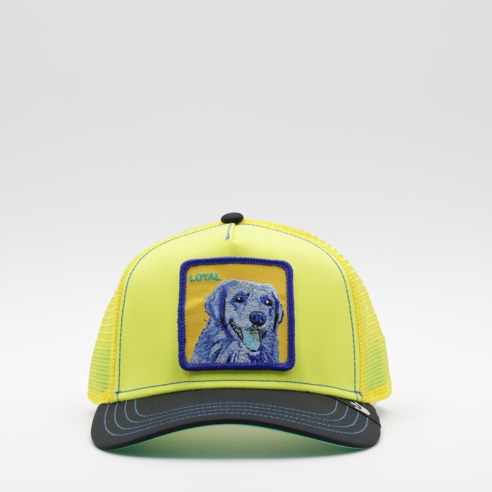 Goorin Bros Adjustable Breathable Doggy Trip Patch Trucker Hat Yellow One Size